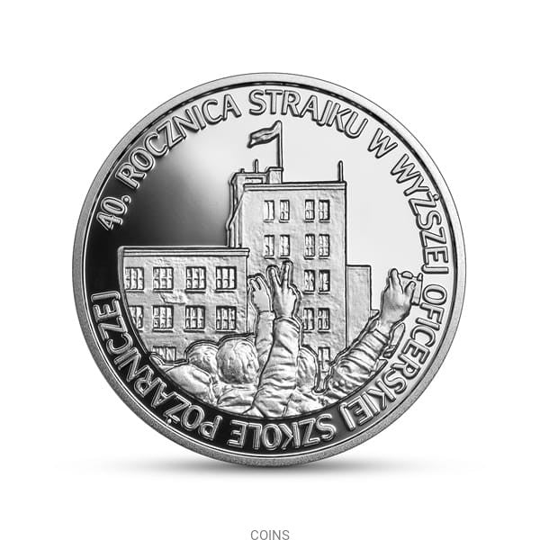 10 zł 40 rocznica strajku w Wyższej Oficerskiej Szkole