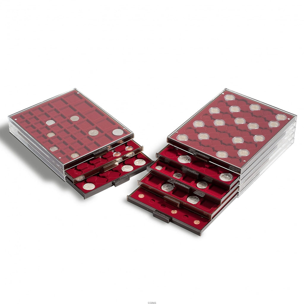 Kaseta MB 30x30 mm 48 przedziałów czerwona