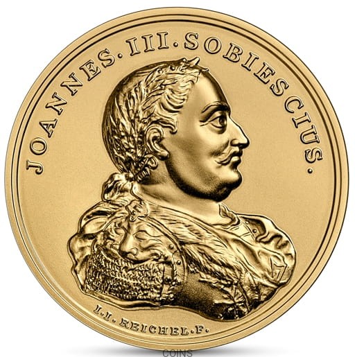 500 zł Jan III Sobieski SSA  - złota moneta 2oz 999,9