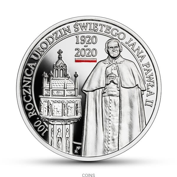 10 zł 100 rocznica urodzin Świętego Jana Pawła II