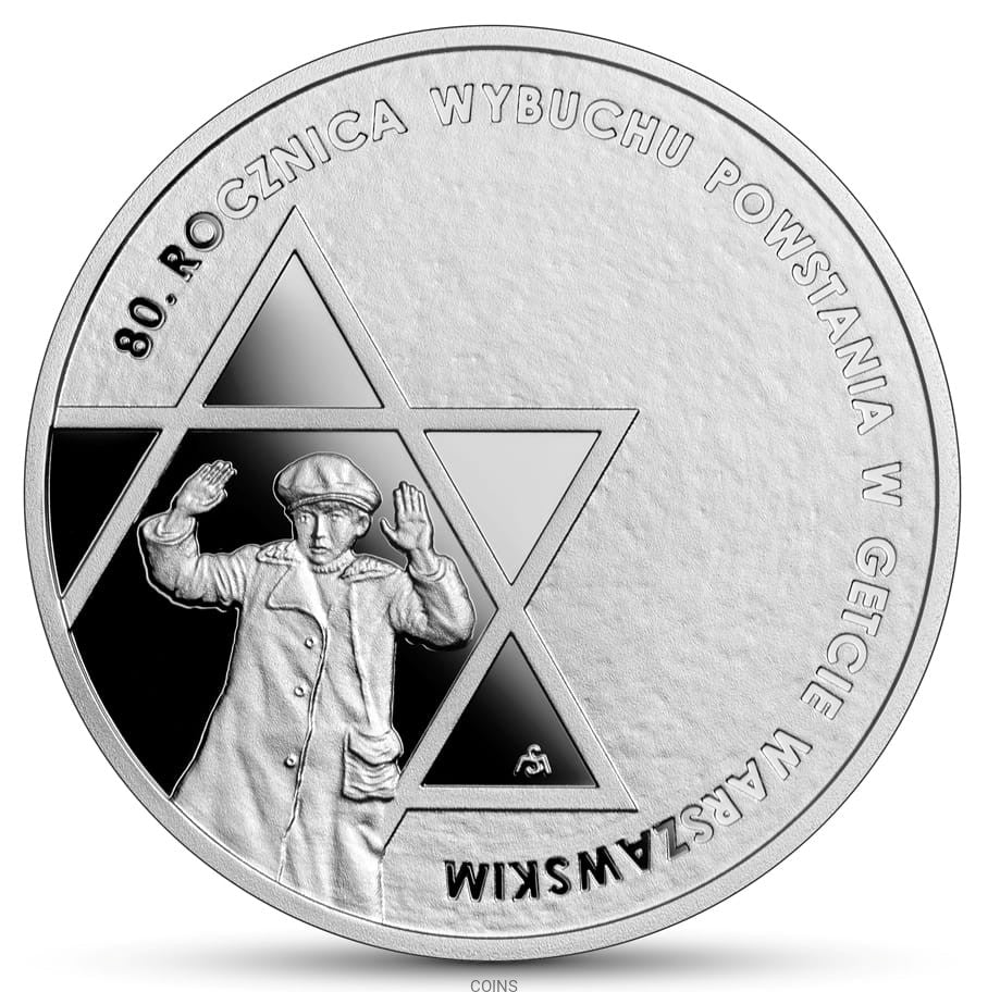 10 zł 80. rocznica wybuchu powstania w getcie warszawskim