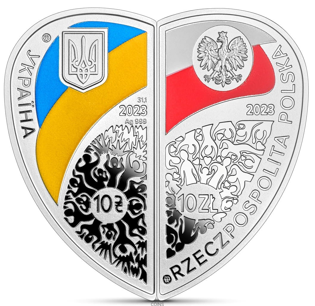 10 zł 10 uah Przyjaźń i braterstwo to największe bogactwo - zestaw