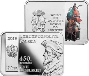20 zł 450 rocznica unii lubelskiej