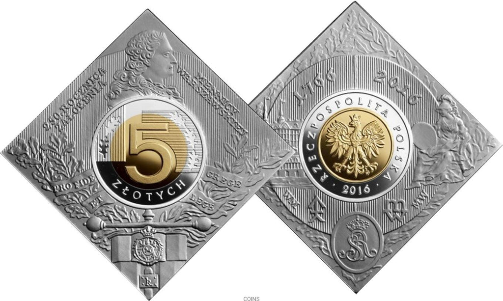 5 zł 250 rocznica założenia Mennicy Warszawskiej 2016