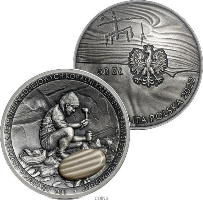 50 zł 100. rocznica odkrycia kopalni „Krzemionki”