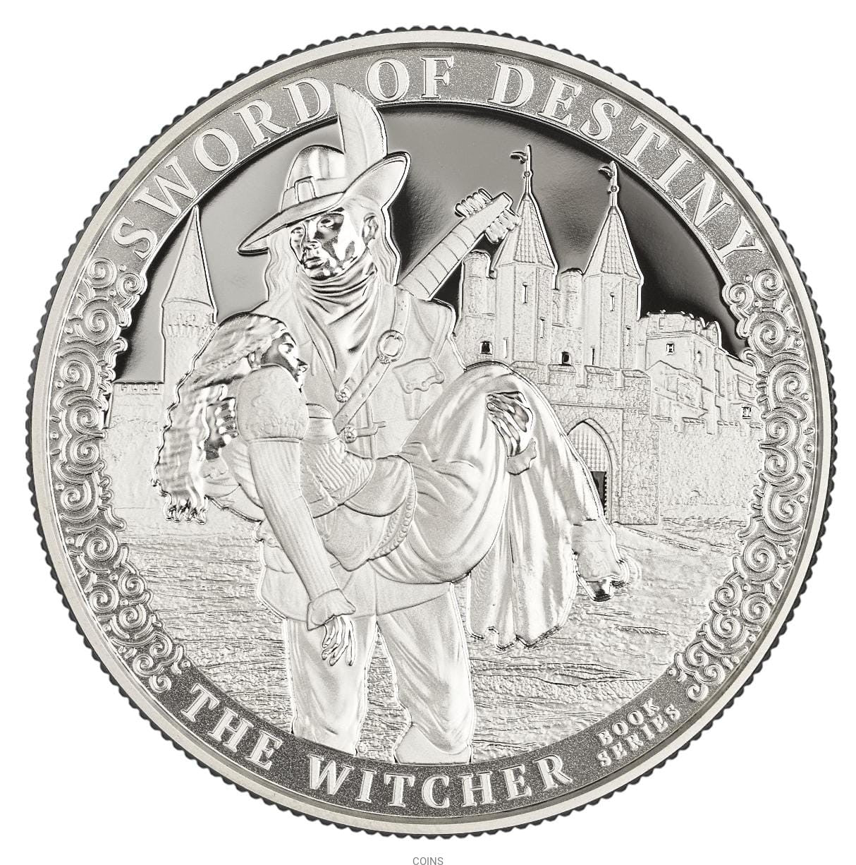 500CFA MIECZ PRZEZNACZENIA WIEDŹMIN BU 1oz Ag999,9