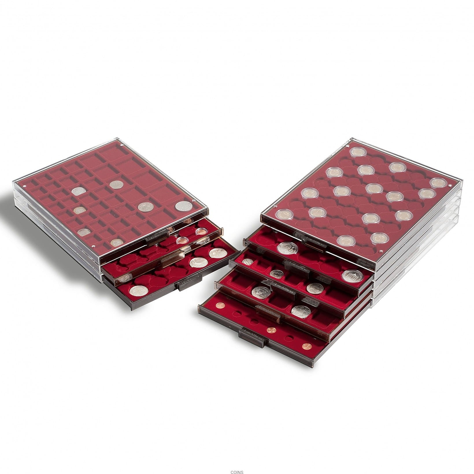 Kaseta MB 35x35 mm 35 przedziałów czerwona