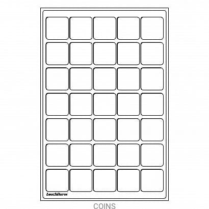 Paleta na monety (format L) 35 przedziałów, 39 x 39 mm