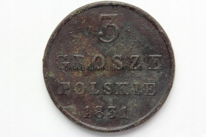 3 GROSZE KRÓLESTWO KONGRESOWE 1831 KG MIKOŁAJ I 01