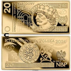 20 zł Polskie banknoty obiegowe złota moneta