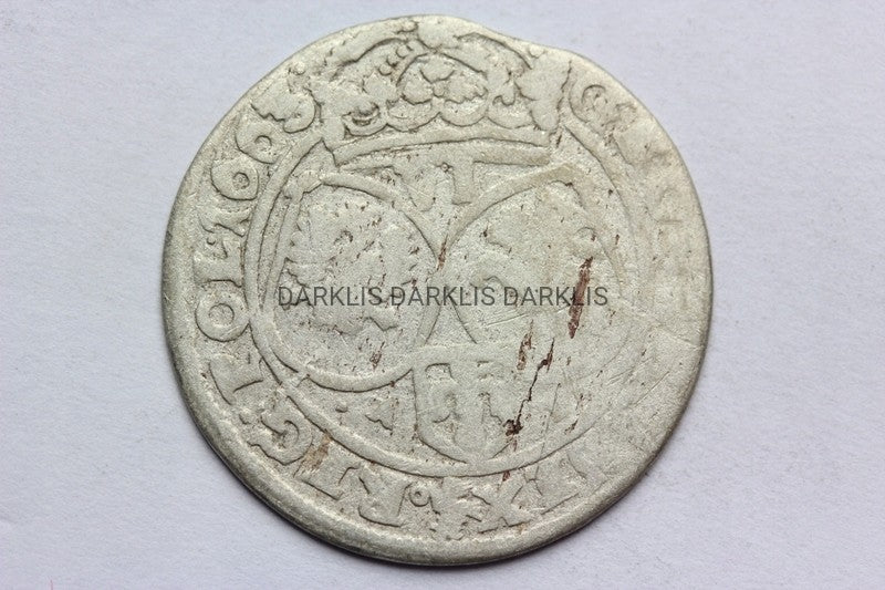 SZÓSTAK POLSKA 1663 AT - JAN II KAZIMIERZ -STAN 3-