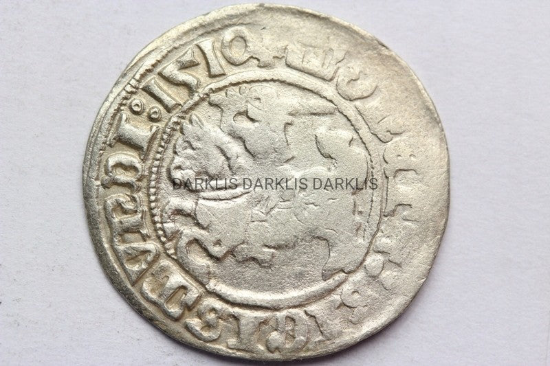 PÓŁGROSZ WILNO POLSKA 1510 - ZYGMUNT I STARY ST 3+