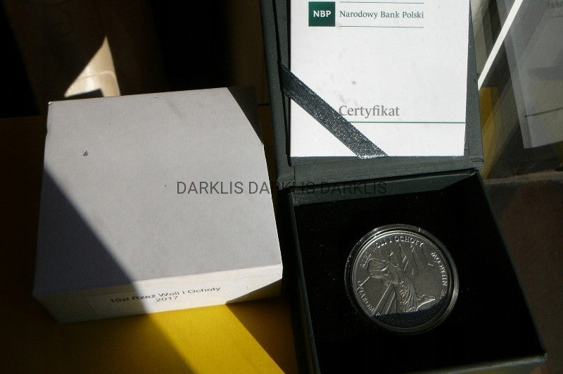 10 ZŁOTY POLSKA 2017 RZEŹ WOLI i OCHOTY SREBRO 925