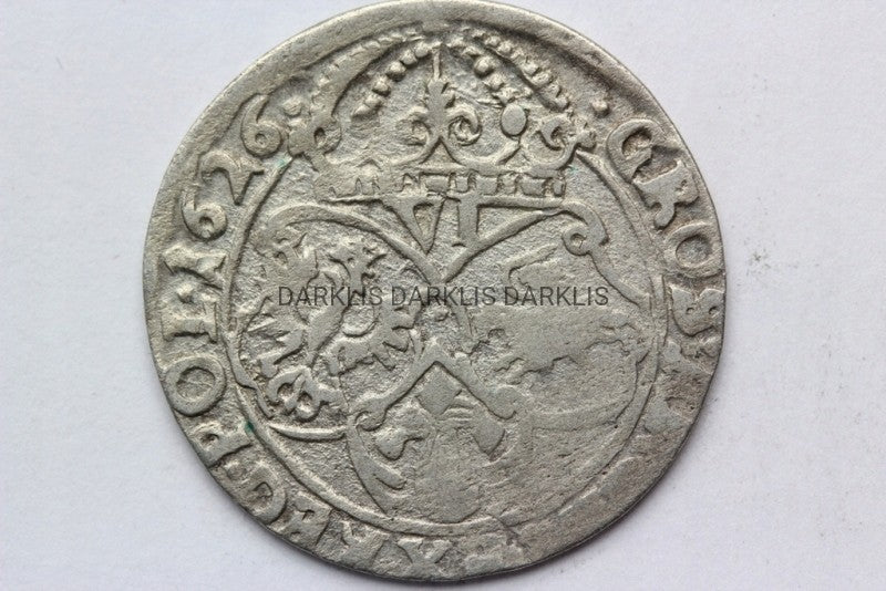 SZÓSTAK POLSKA 1626 - ZYGMUNT III WAZA - ST.2-/3+