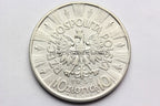 10 ZŁOTYCH POLSKA 1937 - JÓZEF PIŁSUDSKI -SREBRO