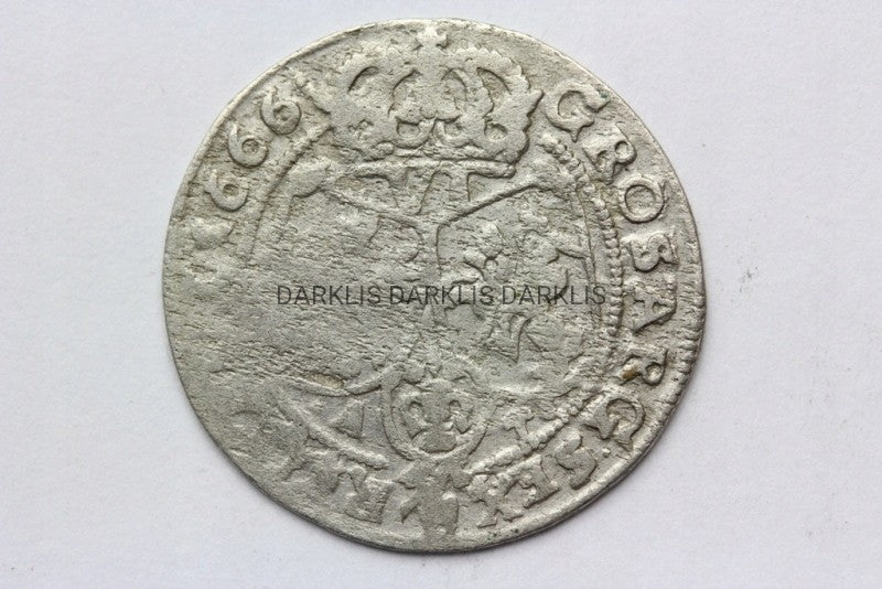 SZÓSTAK POLSKA 1666 AT - JAN II KAZIMIERZ- ST. 3+