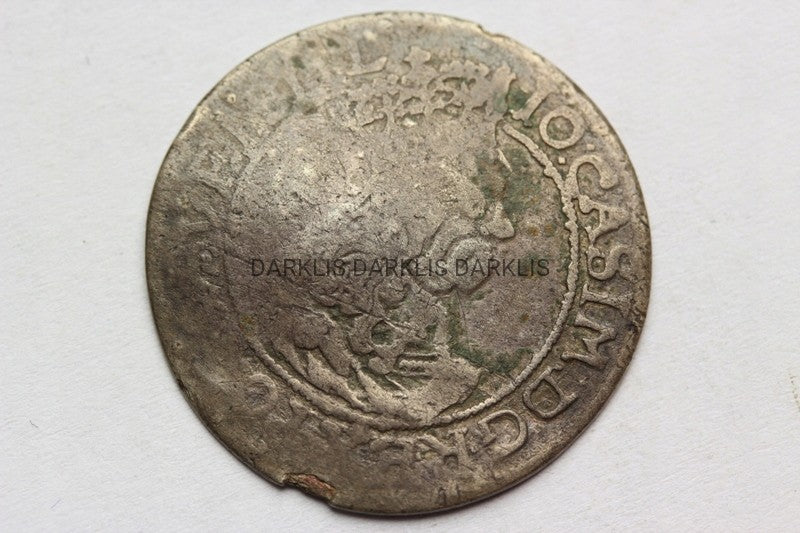 SZÓSTAK KORONNY 1662 AT - JAN II KAZIMIERZ STAN 3-