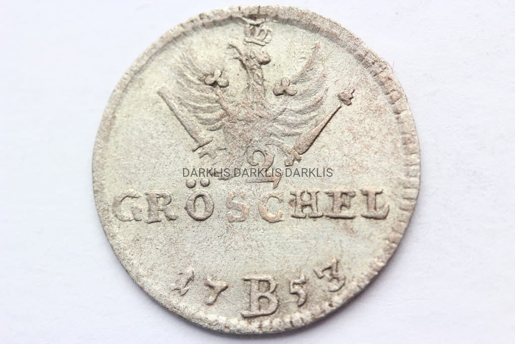 2 GROSCHEL ŚLĄSK WROCŁAW 1753 FRYDERYK II