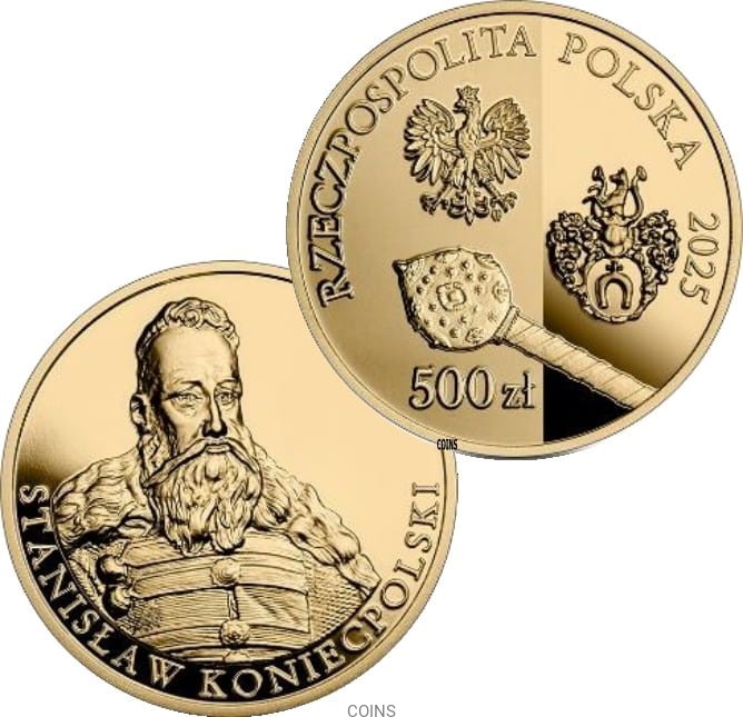 500 zł Stanisław Koniecpolski - Hetmani Rzeczypospolitej 1oz Au999,9