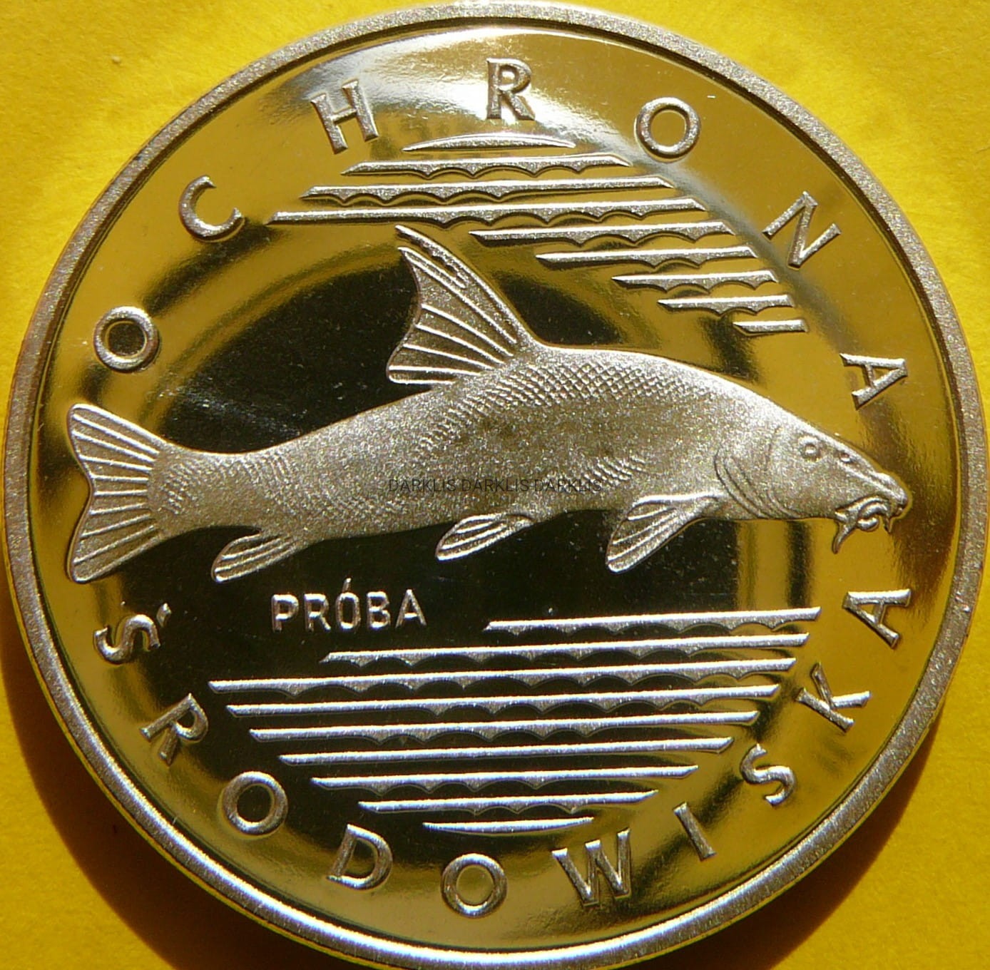 100 ZŁOTY POLSKA 1977 RYBY ZWIERZĘTA PRÓBA darklis