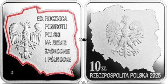 10 zł 80. rocznica powrotu Polski na Ziemie Zachodnie i Północne