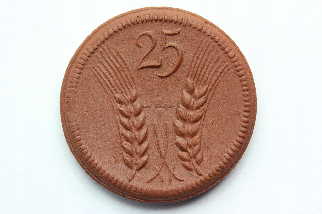 25 PFENNIG MUNSTERBERG ZIĘBICE 1921 - CERAMIKA