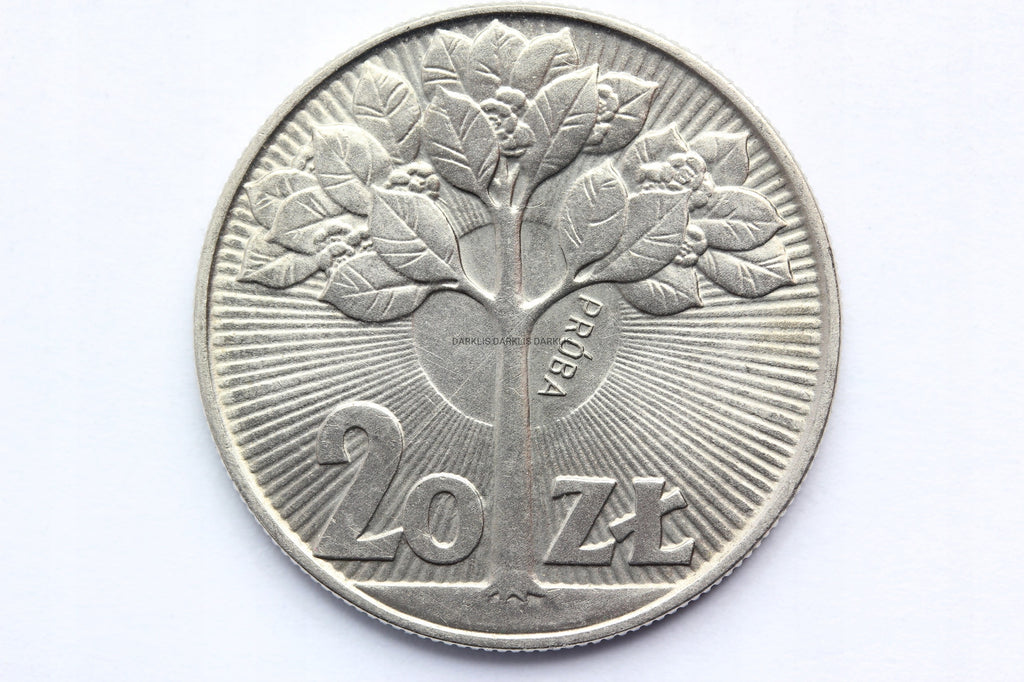 20 ZŁ POLSKA 1973 KWITNĄCE DRZEWO - PRÓBA darklis