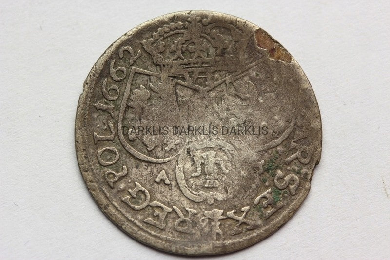 SZÓSTAK KORONNY 1662 AT - JAN II KAZIMIERZ STAN 3-