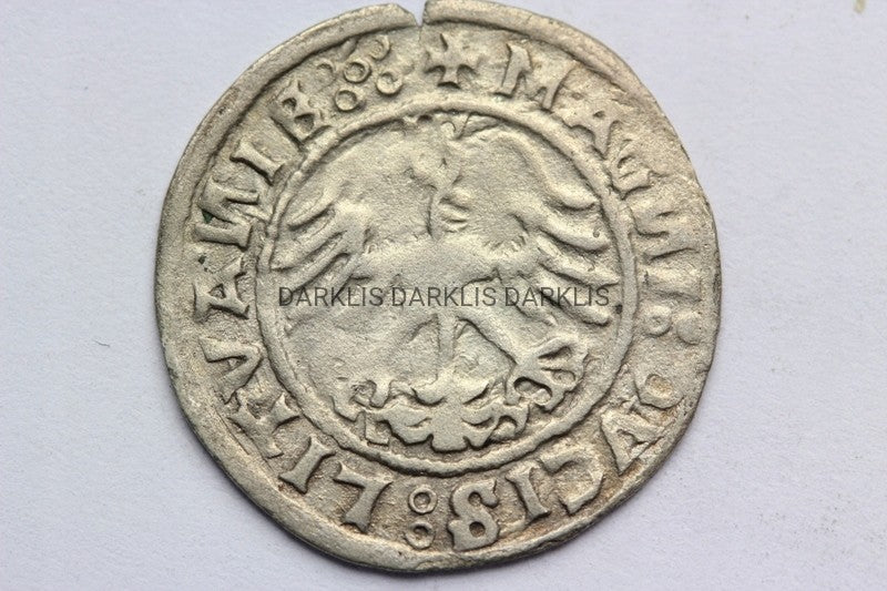 PÓŁGROSZ WILNO POLSKA 1520 ZYGMUNT I STARY ST.3+ N