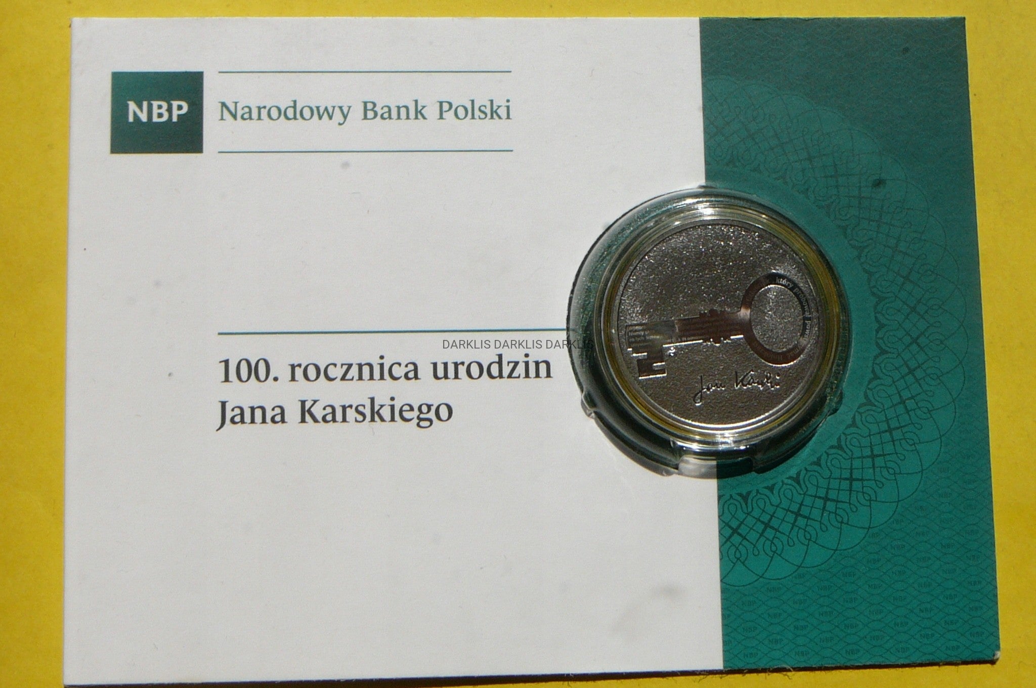 10 ZŁ POLSKA 2014 ROCZNICA URODZIN JAN KARSKI CERT