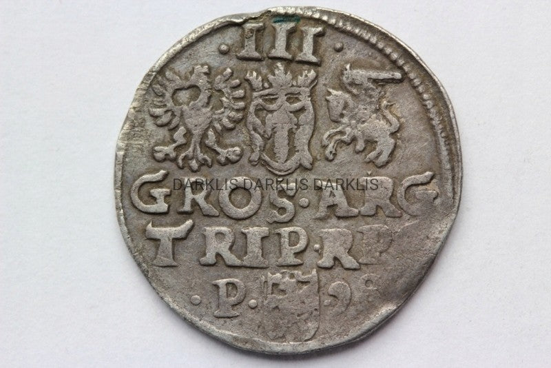 TROJAK POZNAŃ POLSKA 1598 ZYGMUNT III WAZA ST2-/3+