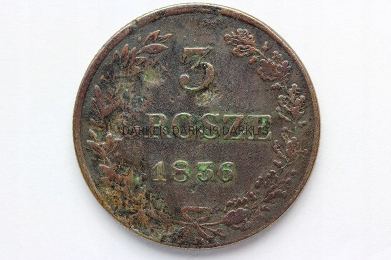 3 GROSZE KRÓLESTWO KONGRESOWE 1836 MW MIKOŁAJ I 01