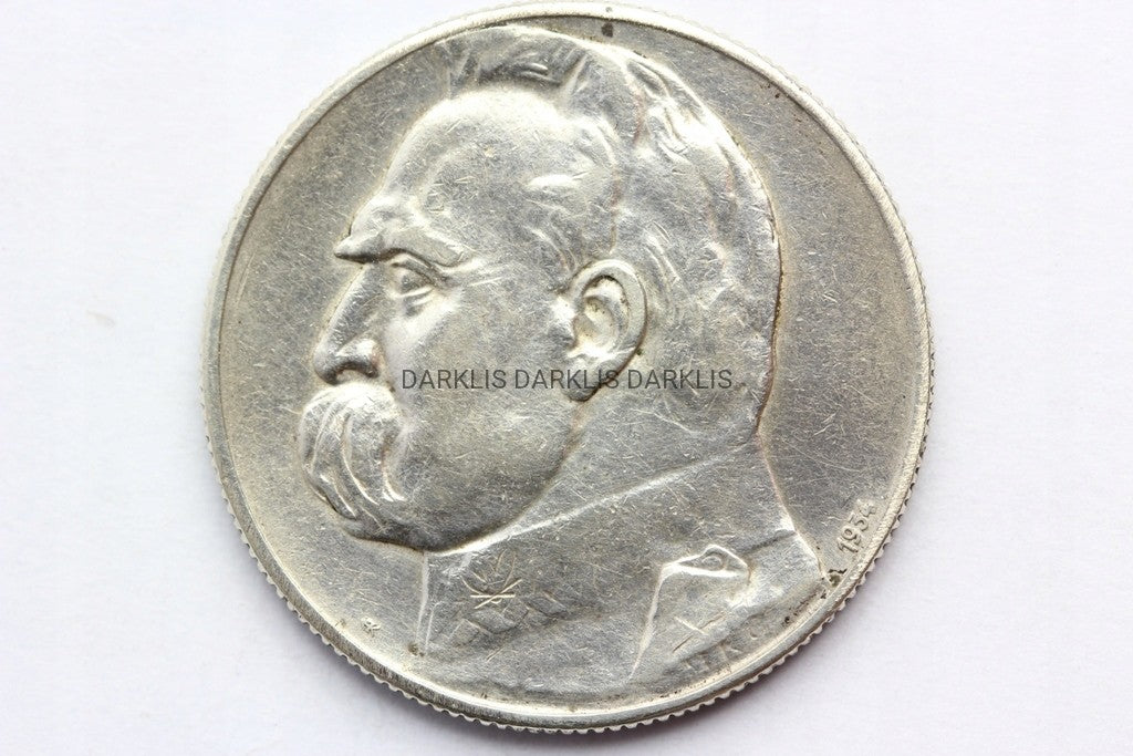 5 ZŁ POLSKA 1934 ORZEŁ STRZELECKI JÓZEF PIŁSUDSKI